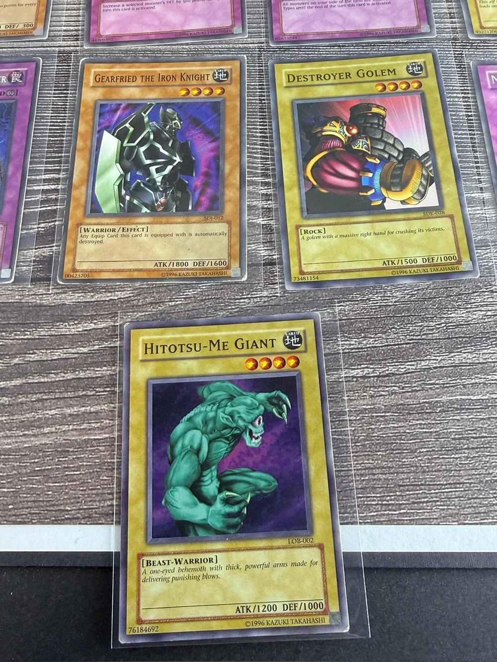 Vintage YuGiOh Lot of 19 Cards – Mixed Monsters/Spells/Traps 1996–2004